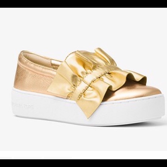 MK Bella metallic leather slip ons. - Picture 7 of 7